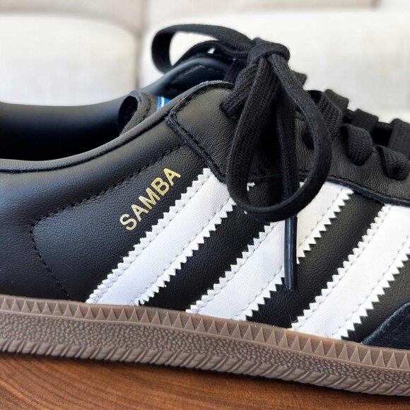 adidas Black / White / Gum Samba OG Shoes size M8 / W9 - Picture 14 of 16
